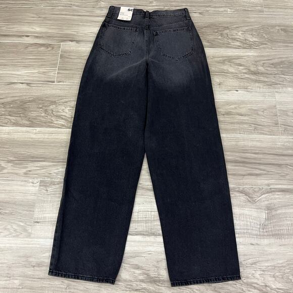 So Good for Life Highest Rise Baggy Black Tapered Leg Jeans Size 7/28 - Picture 2 of 11